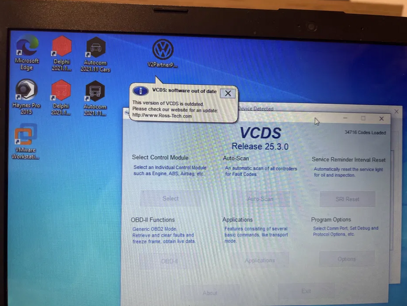 Kit laptop + diagnoza Delphi 2021 DS150e + VCDS 2025 update